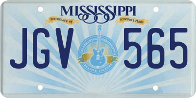 MS license plate JGV565