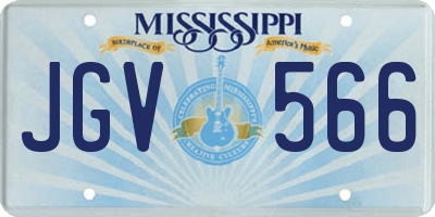 MS license plate JGV566