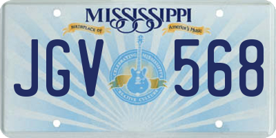 MS license plate JGV568