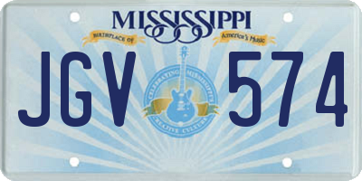 MS license plate JGV574