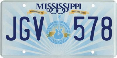 MS license plate JGV578