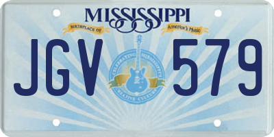 MS license plate JGV579