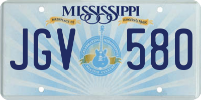 MS license plate JGV580