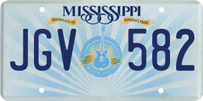 MS license plate JGV582
