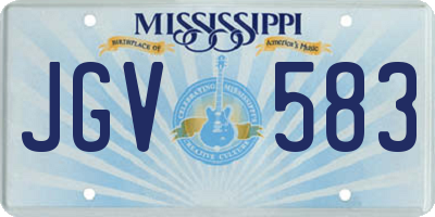 MS license plate JGV583