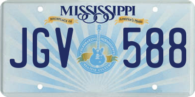 MS license plate JGV588