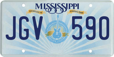 MS license plate JGV590