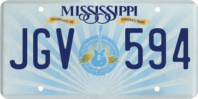 MS license plate JGV594