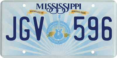 MS license plate JGV596