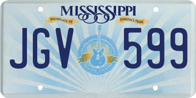 MS license plate JGV599