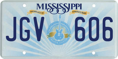 MS license plate JGV606