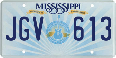 MS license plate JGV613
