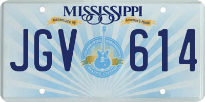 MS license plate JGV614
