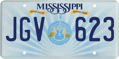 MS license plate JGV623