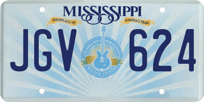 MS license plate JGV624