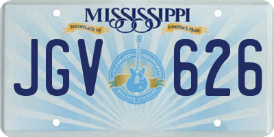 MS license plate JGV626