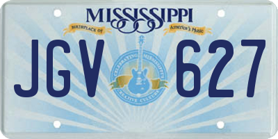 MS license plate JGV627