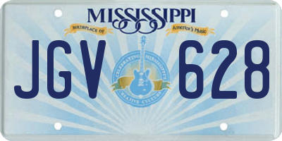 MS license plate JGV628