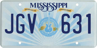MS license plate JGV631