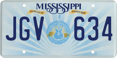 MS license plate JGV634