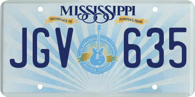 MS license plate JGV635