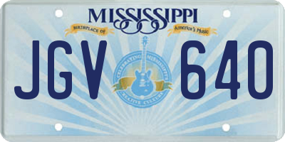MS license plate JGV640
