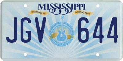 MS license plate JGV644