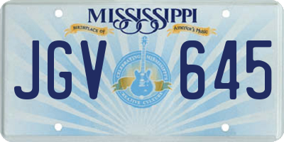 MS license plate JGV645