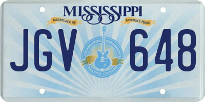 MS license plate JGV648