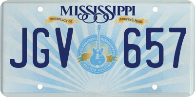 MS license plate JGV657