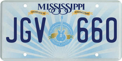 MS license plate JGV660