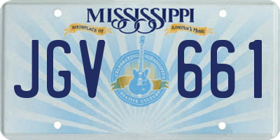MS license plate JGV661