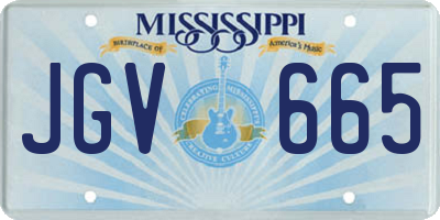 MS license plate JGV665