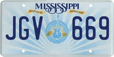 MS license plate JGV669