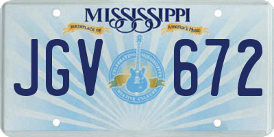 MS license plate JGV672