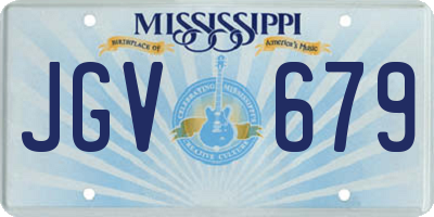 MS license plate JGV679