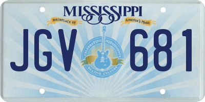 MS license plate JGV681