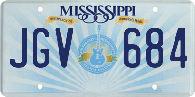 MS license plate JGV684