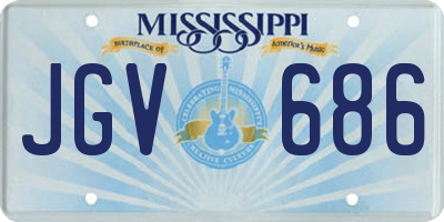 MS license plate JGV686