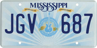 MS license plate JGV687