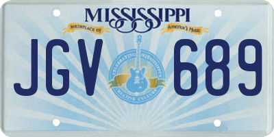 MS license plate JGV689