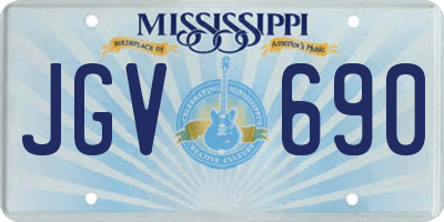 MS license plate JGV690