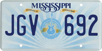 MS license plate JGV692