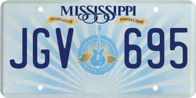 MS license plate JGV695