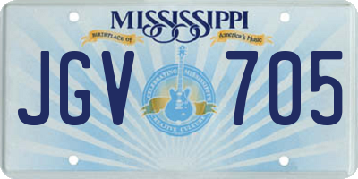 MS license plate JGV705
