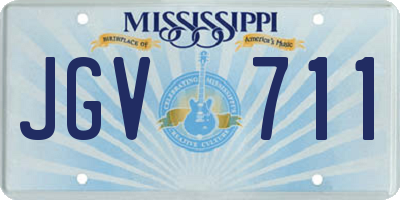 MS license plate JGV711