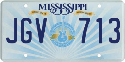 MS license plate JGV713