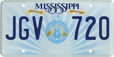 MS license plate JGV720