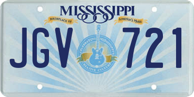 MS license plate JGV721