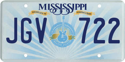 MS license plate JGV722